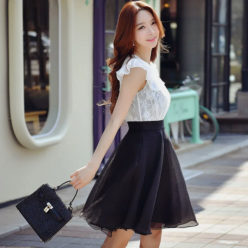 Оригинал 2017 бренд Vestidos Новый элегантный Повседневное рукавами-бабочками летнее