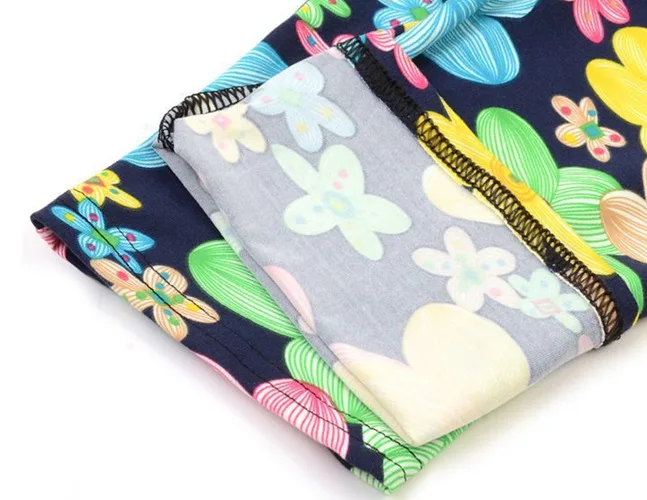 Женские узкие укороченные Леггинсы летние капри до колена с цветочным принтом и