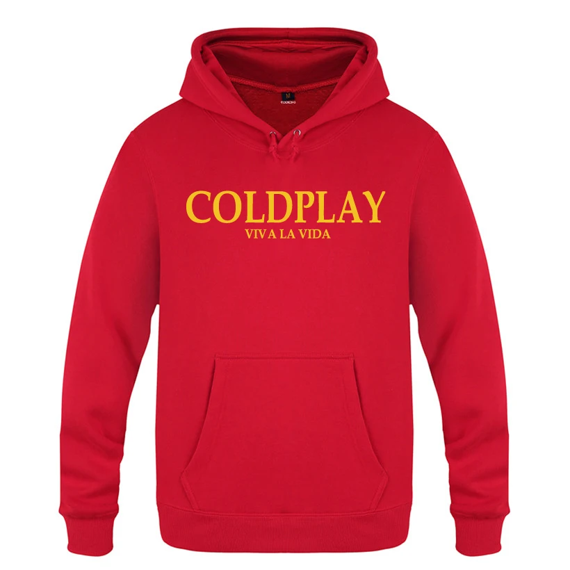 Свитшот Viva la vida - COLD PLAY Coldplay мужской рок 2018 Мужской флисовый пуловер с капюшоном