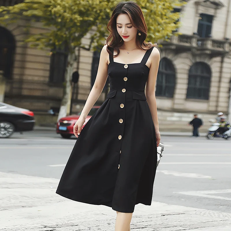 Новые летние Винтаж Черный платья для женщин 2019 Boho элегантный Клубные пикантные
