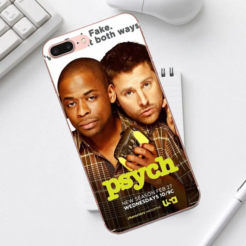Psych ТВ серии ананас мягкие ТПУ Сумки Чехлы для iPhone X XS Max XR 4 4S 5 5C SE 6 6S 7 8 Plus Galaxy A3 A5 J1 J3