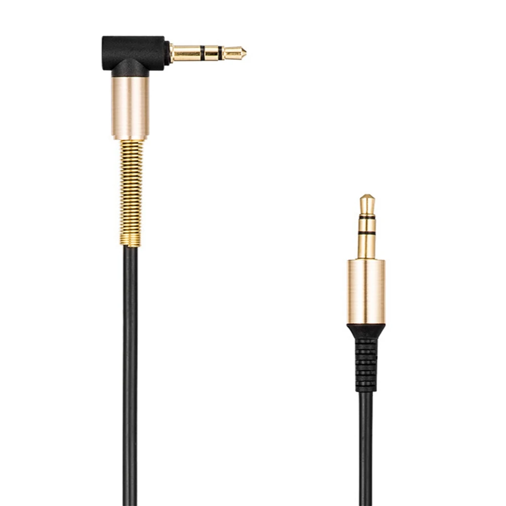 3 5 мм аудио кабель 90 градусов правый угол круглый разъем Aux линия с пружиной для