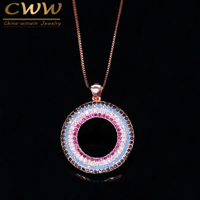 Женское Ожерелье с австрийским кулоном цвет розового золота|stone pendant|necklace stone