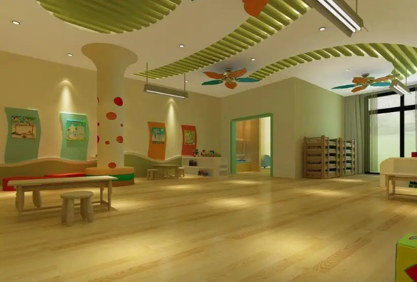 

customized made nursery fun playground center accessory stickers wall decoration element for infants' school YLW-KD171024