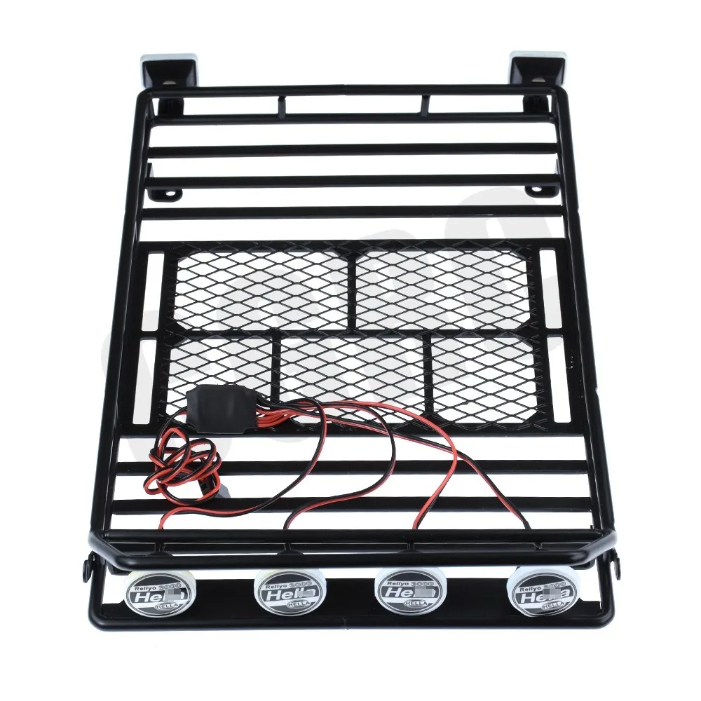 Металлический Багажник на крыше светодиодный светильник для 1/10 RC Гусеничный Trx4