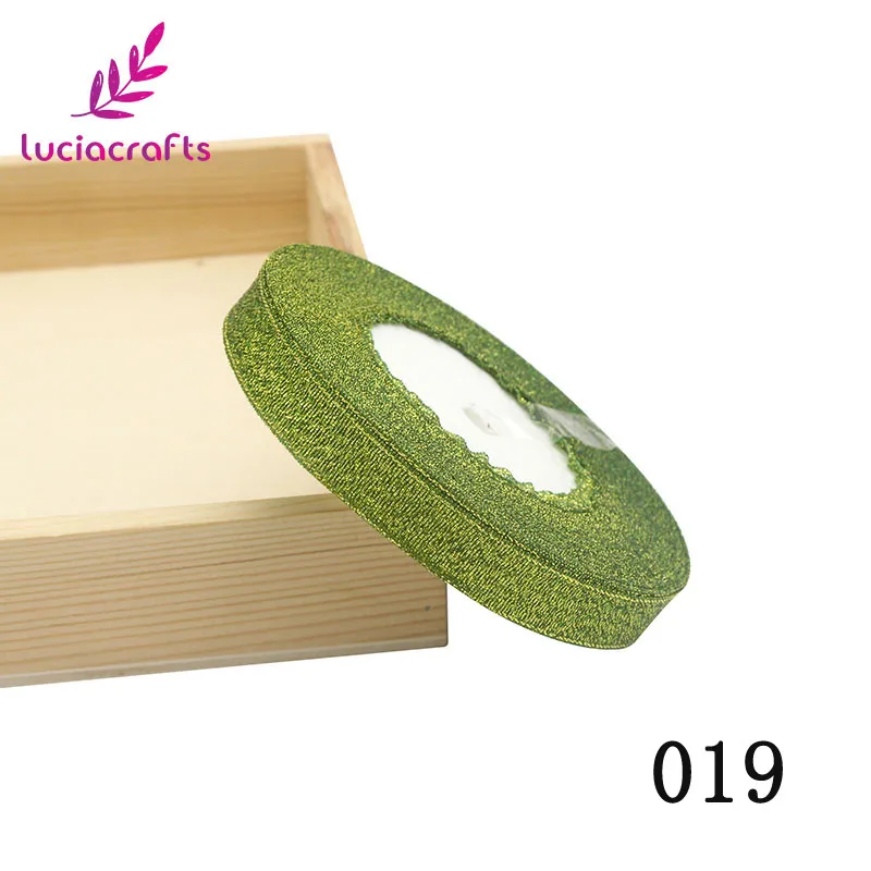 Lucia crafts 25 ярдов/партия смешанные размеры металлический блеск Блестящая лента для свадьбы Рождественский подарок украшение в виде обертывания U0701