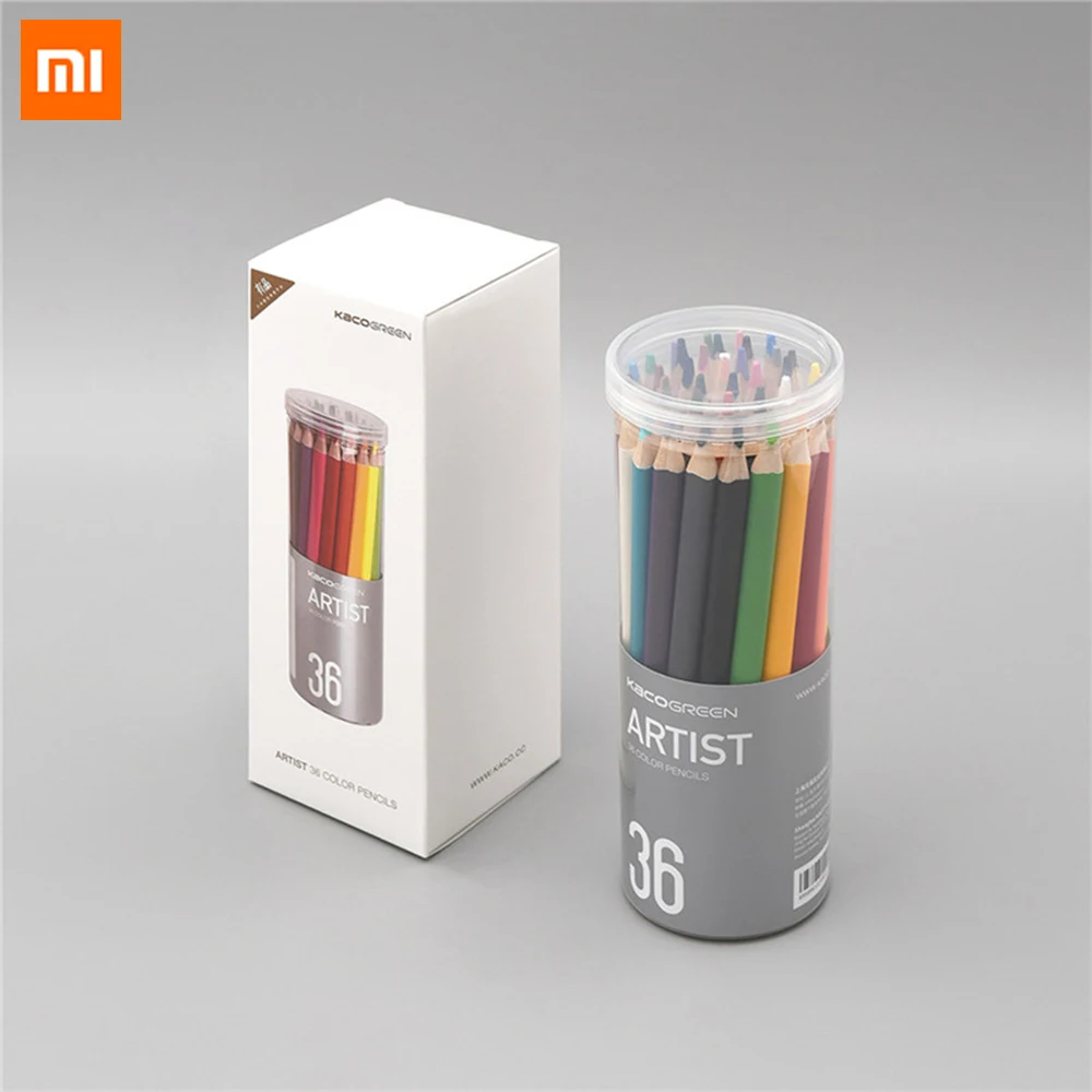 Новые 36 шт. цветные карандаши для рисования Xiaomi Mijia KACOGREEN, 36 цветных карандашей для рисования, набор гладких карандашей 4,0 мм для студентов-художников