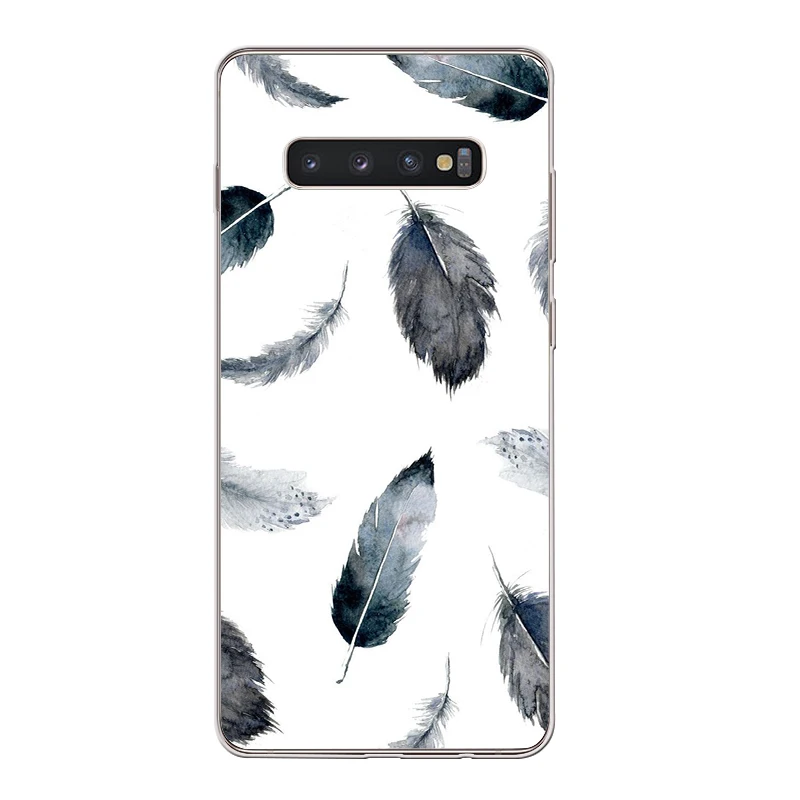 Ciciber для Samsung Galaxy S9 S8 S7 S6 S5 Edge Plus S10 S10e + чехлы телефонов Note 10 9 8 5 4 3 мягкие ТПУ перья |