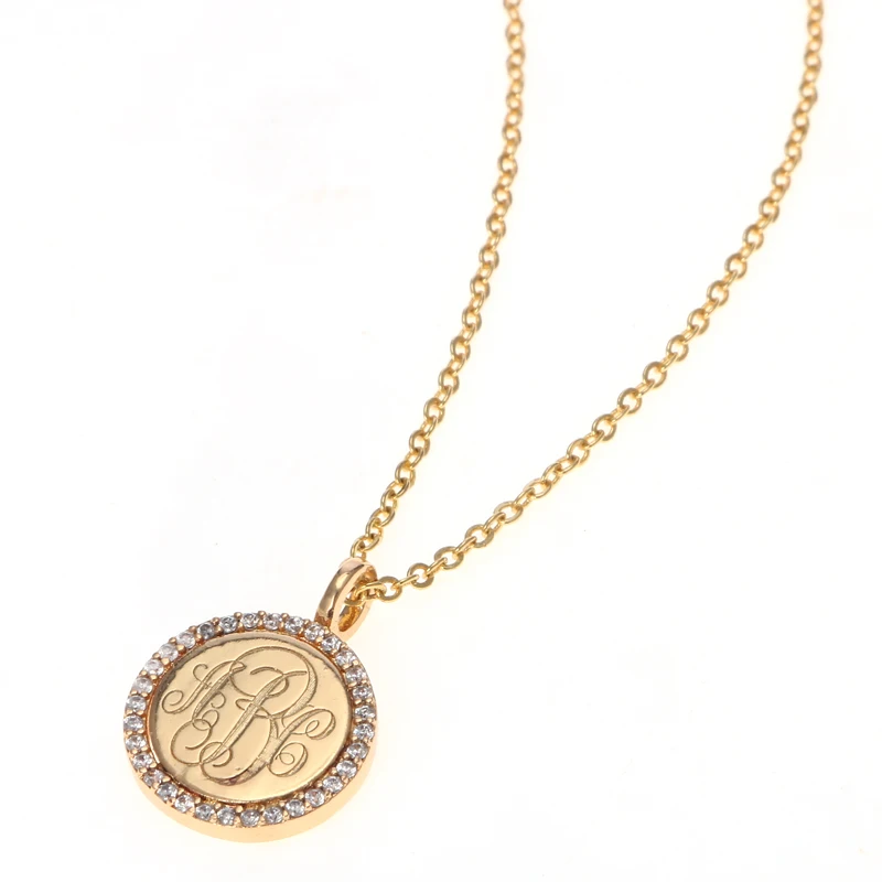 Duoying Золотая монета ожерелья с буквой персонализированные пользовательские