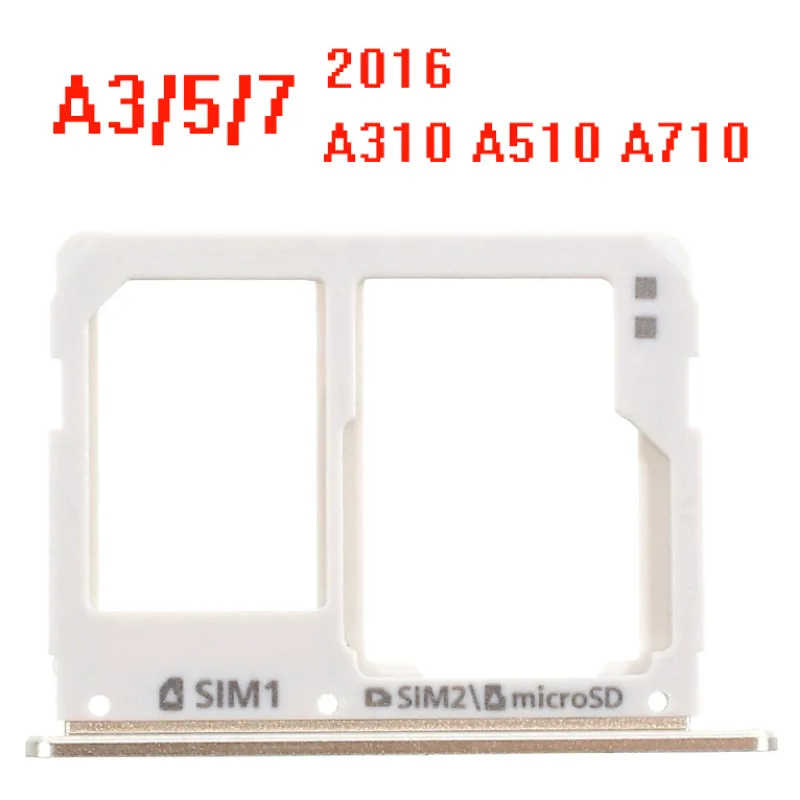 Новинка, для samsung Galaxy A3, A310F, A710, A5, A510,, держатель лотка для sim-карты, слот, адаптер, запчасти, золотой, серебряный, серый, розовый цвет