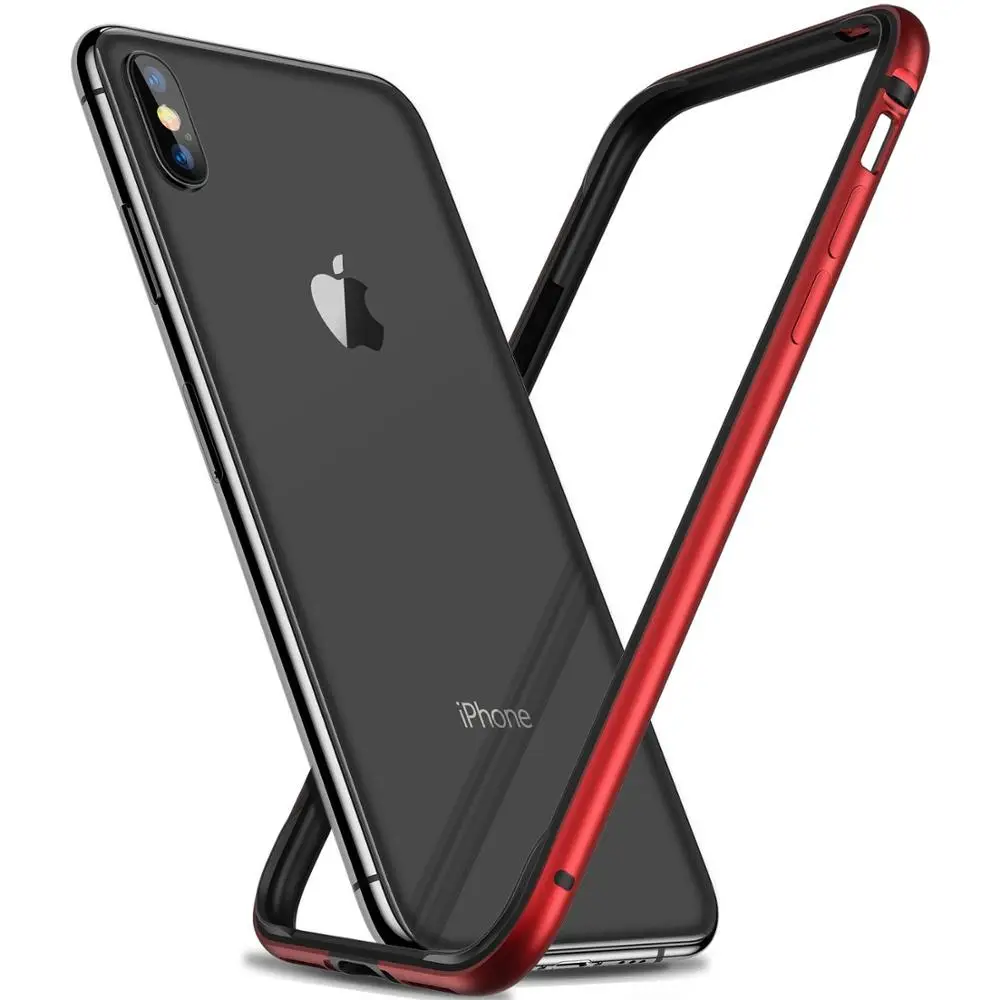 Black Red Чехол Ascromy для Iphone 8, 7, 6, 6s Plus, X, алюминиевый, ТПУ, гибридный, противоударный, бампер, чехол для Iphone 11 Pro, Max, XS, MAX, XR, 11pro - Цвет: Black Red