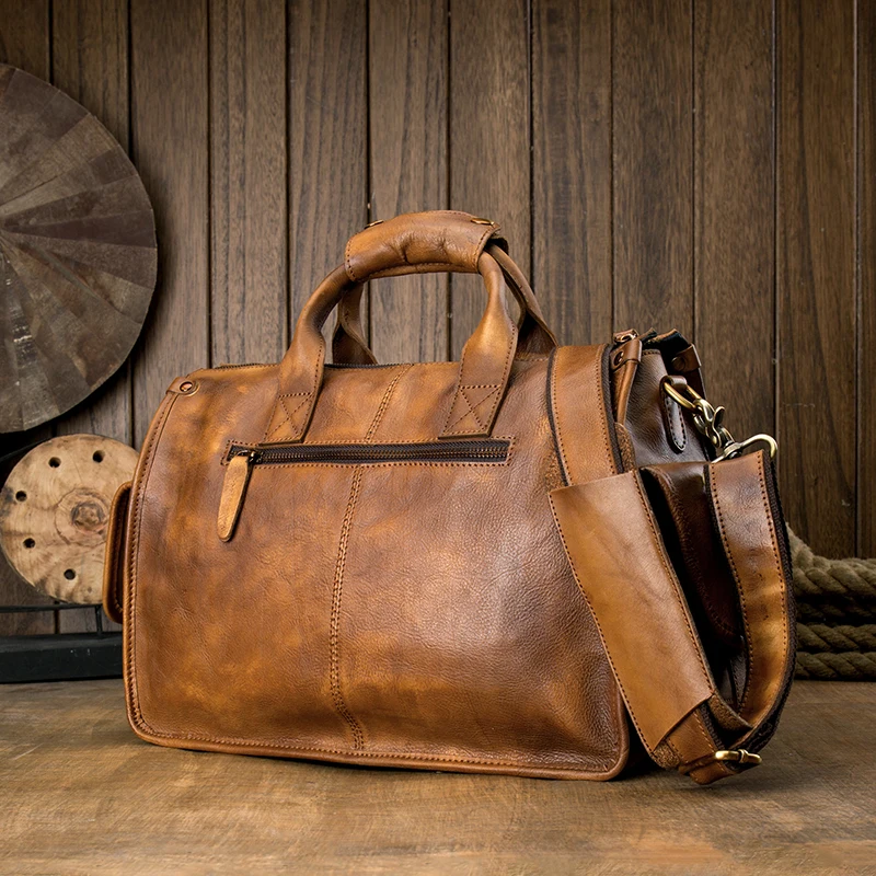 Ручная работа натуральная кожа мужские сумки через плечо мужской портфель для