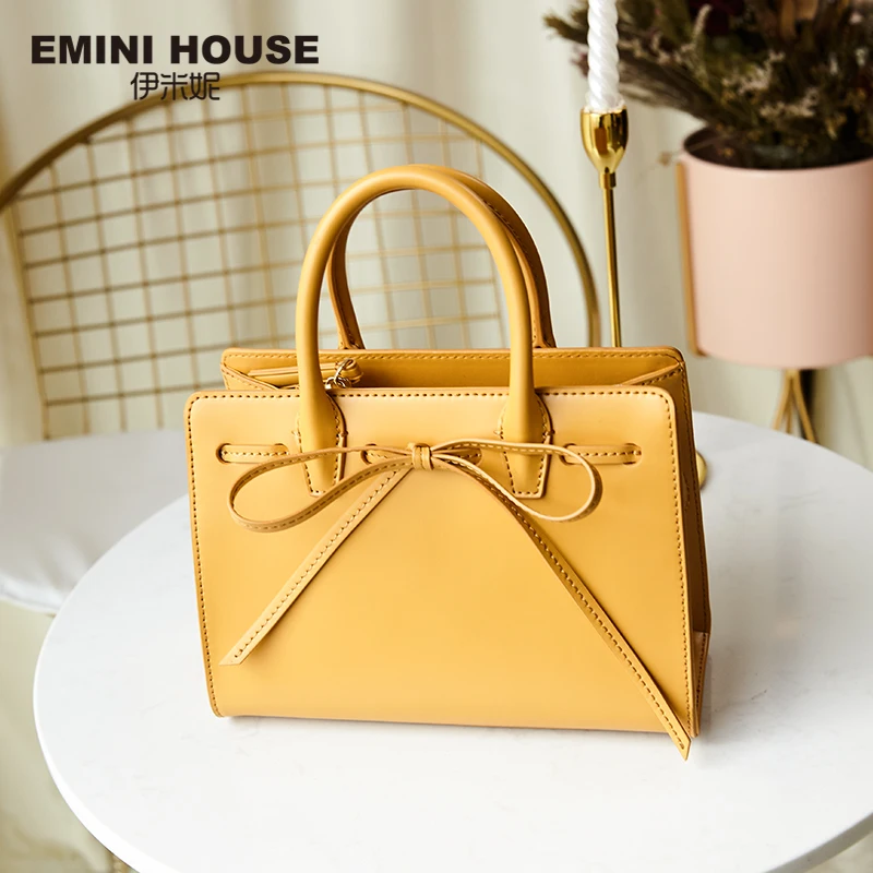 Сумка EMINI HOUSE с бантом роскошные сумки женские дизайнерские через плечо из спилка