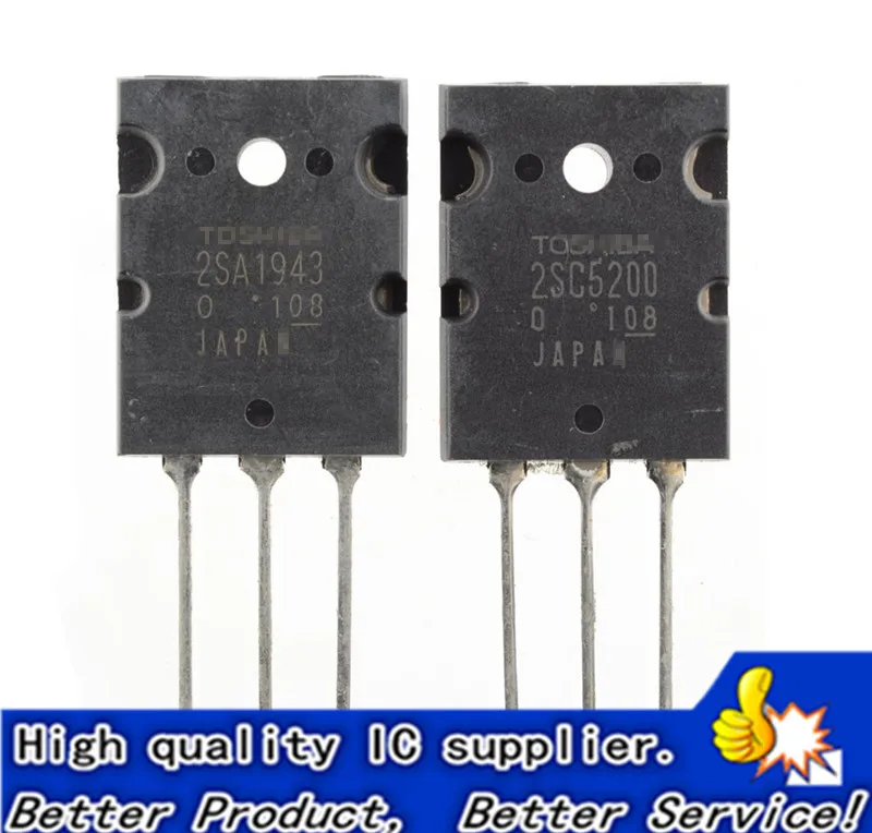 100% оригинал новинка C5200 + A1943 2SC5200 2SA1943 усилитель мощности транзистор с IC x 15 пара