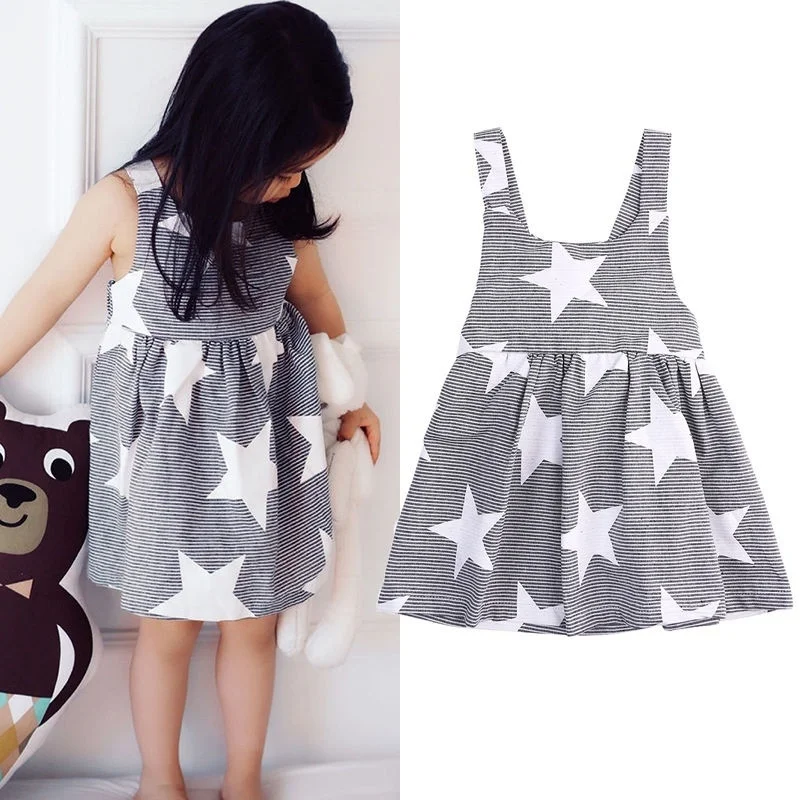 Платье без рукавов в полоску с бантом для маленьких девочек | Детская одежда и