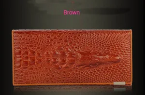 12 Высококачественные женские кошельки из натуральной кожи, кошелек с 3D тиснением, Аллигатор, модный длинный клатч из крокодиловой кожи, кошельки на застежке, кошелек на молнии - Цвет: 12