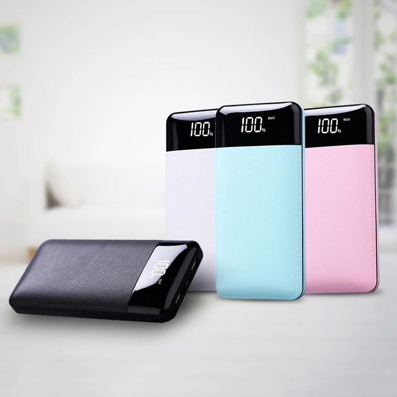 Для Xiaomi power Bank 20000 мАч портативное зарядное устройство с двумя USB внешними аккумуляторами Быстрая Зарядка power Bank 20000 для мобильных телефонов