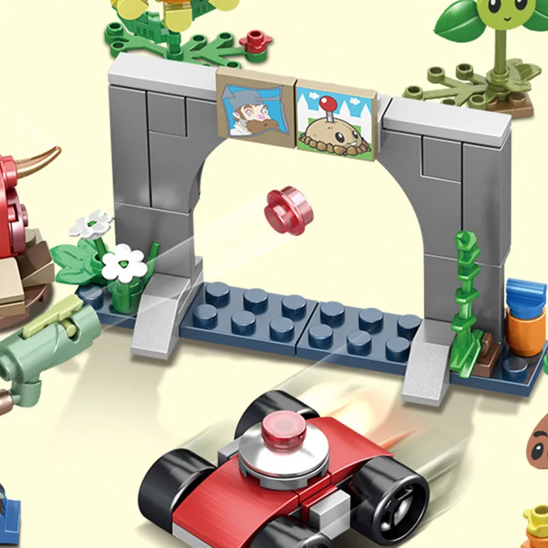 10 шт./лот Растения против Зомби совместимые Legoingly DIY фигурки кирпичи развивающие