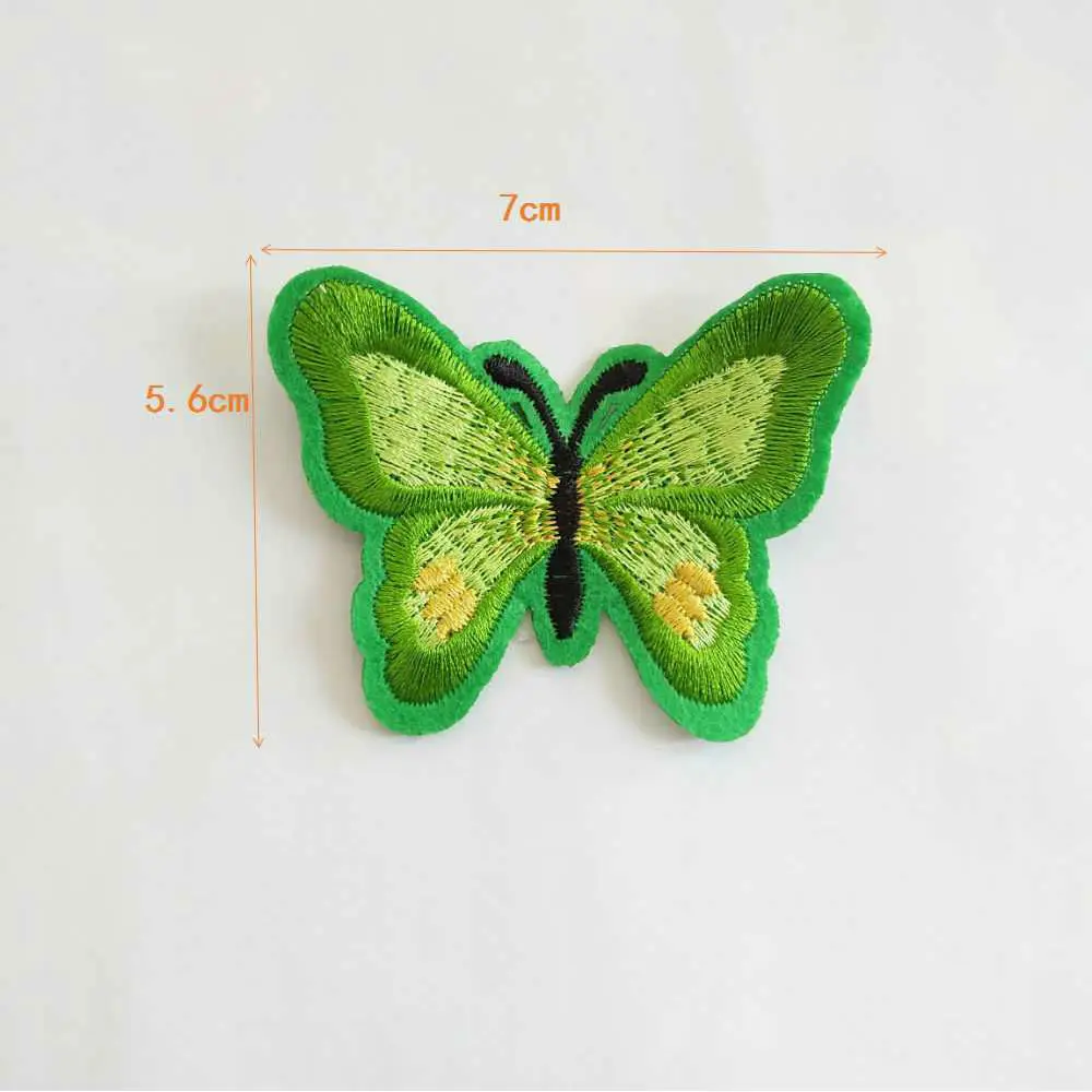 2 шт. милая аппликация в виде бабочки вышитая ткань наклейка для одежды кепка