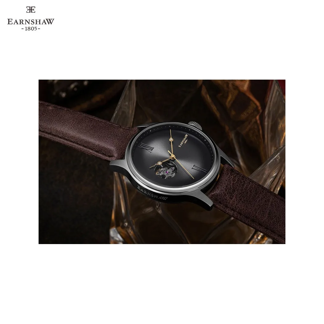 Наручные часы Earnshaw ES-8809-02 мужские механичексие с автоподзаводом на кожаном