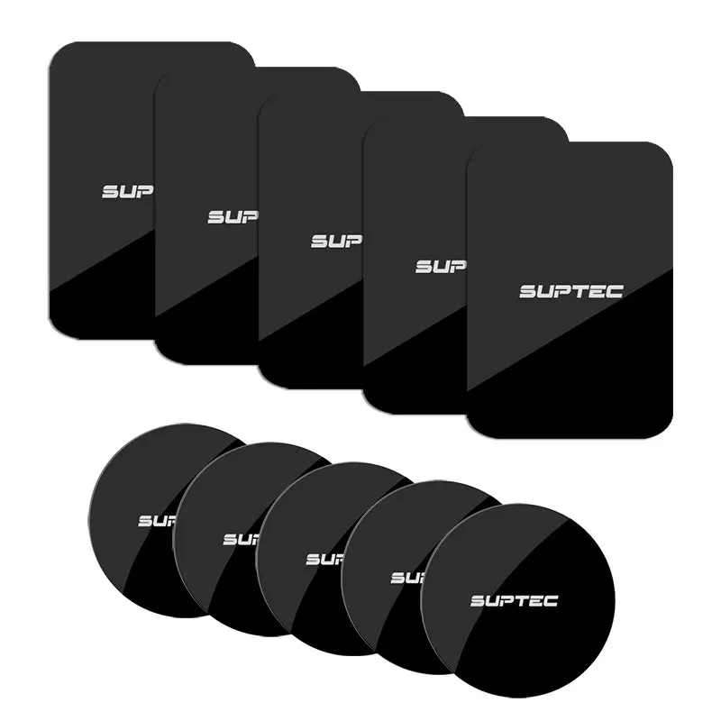 Sticker-10 Pack SUPTEC 10 шт металлическая пластина-диск для магнитного автомобильного держателя железные листы наклейки для магнитного мобильного телефона держатель Автомобильный держатель воздуха - Цвет: Sticker-10 Pack
