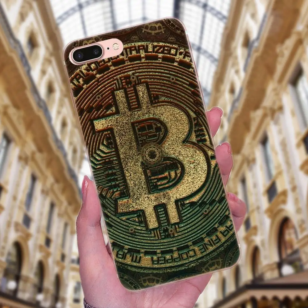 Специальное предложение Роскошный чехол для телефона с биткоином