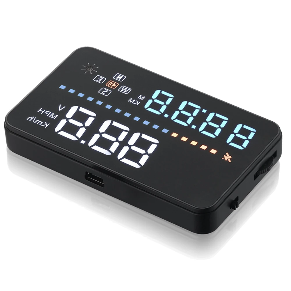 

3.5" A3 HUD OBD2 Digital GPS Car Speedometer Winshield Projector Car Head Up Display With Anti-slip Pad Speed Alarm Compass