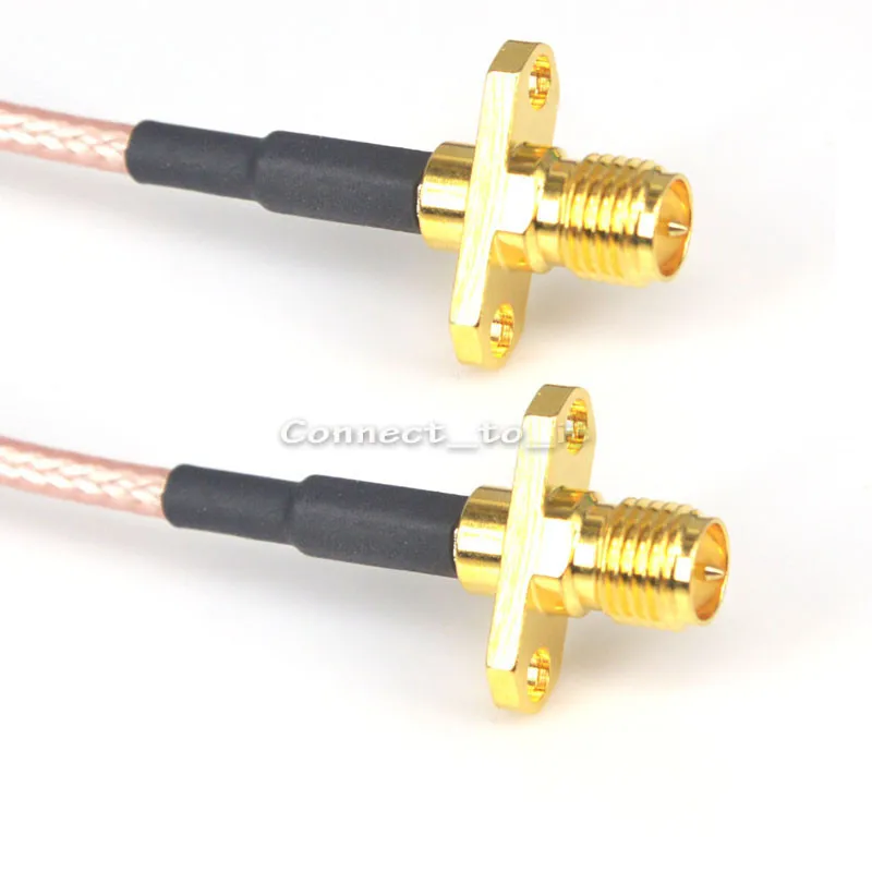 10 шт. RP SMA Jack (Гнездовой штырь) к 2 отверстия адаптер для монтажа на панель RF