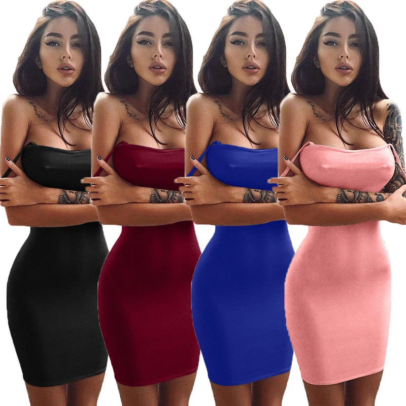 Женская одежда платье 2018 новое женское с бретельками и глубоким вырезом вечернее