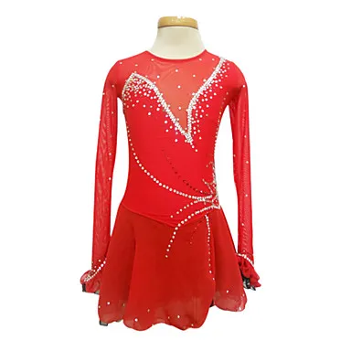 Details about   Ice Skating Figure Skating Dress size SMALL adult red w/crystals 