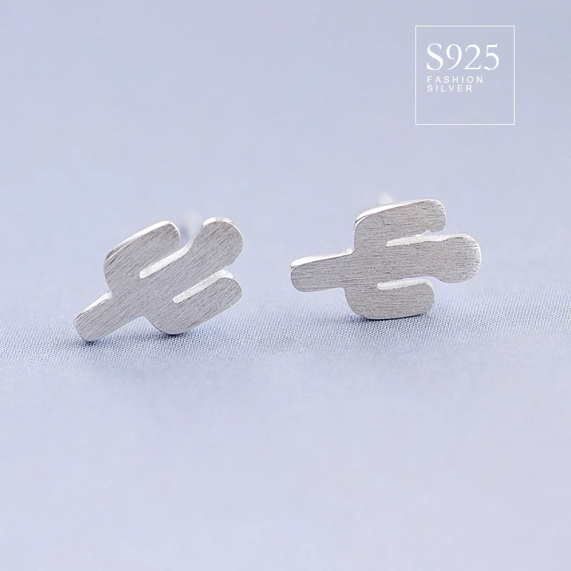 Женские серьги гвоздики s925 svCactus женские с милым джокером|stud earrings|stud earrings for