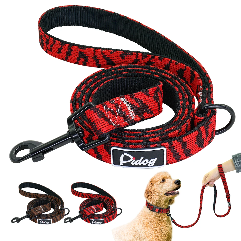 Прочный нейлоновый поводок для собак Леопардовый домашних питомцев ежедневной