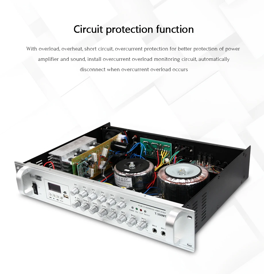Oupushi 100-700w 6 зон регулятор громкости с blutooths аудио профессиональные механизированные усилитель для фоновой музыки(DC