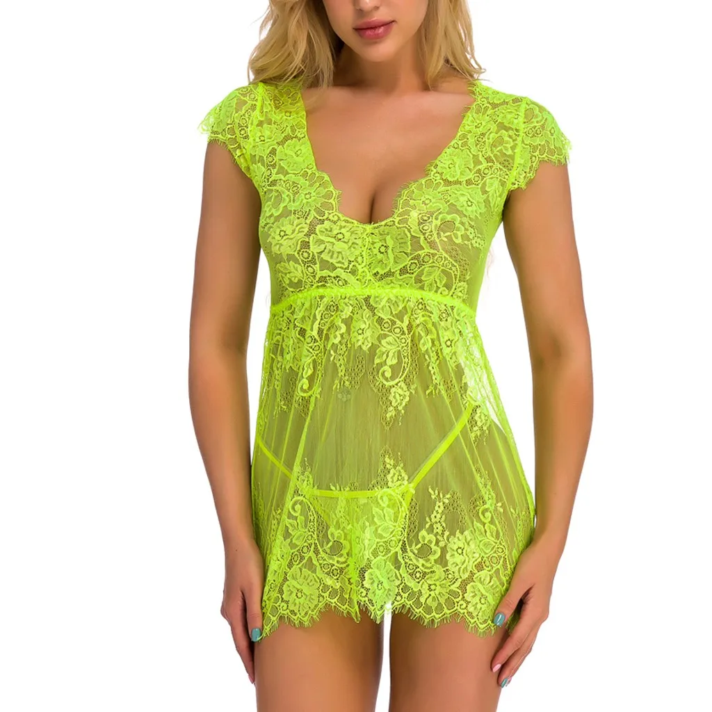Babydolls кружевное нижнее белье для девочек милое с v-образным вырезом ночное