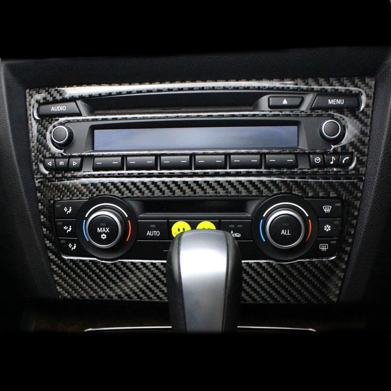For BMW E90 E92 E93 Interior Trim Carbon Fiber Air conditioning CD control panel decoration Car styling 3 series accessories | Автомобили