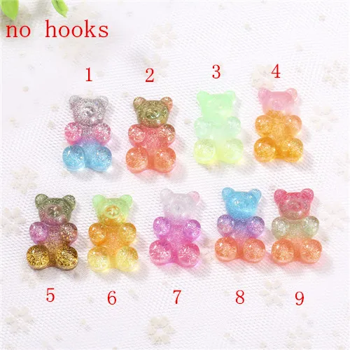 no hooks 20*30 мм 10 шт. gummy bear flatback смолы альбом для вырезок из кабошона ремесло украшения Головные уборы Аксессуары - Цвет: no hooks