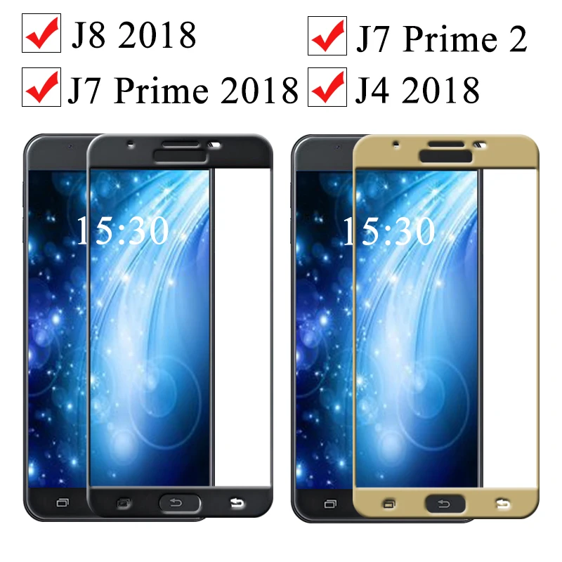 Защитное стекло для samsung galaxy j4 2018 защитная пленка экрана J7 Prime 2 j8 закаленное с