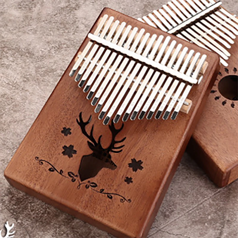 17 клавиш Kalimba Elk звуковое отверстие одна доска красное дерево большой палец