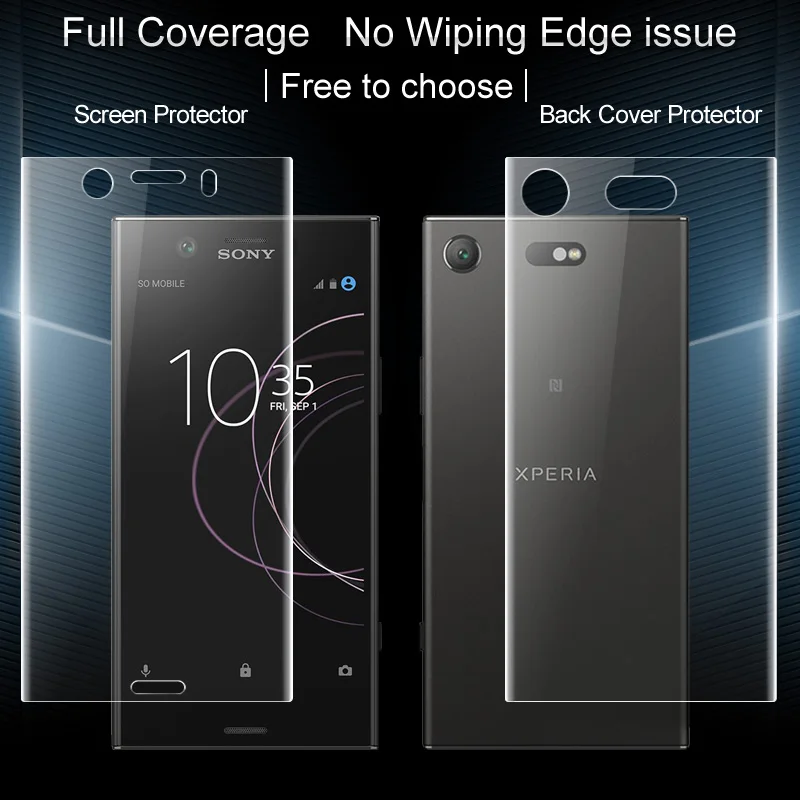 Для Sony Xperia XZ1 компактная задняя пленка iMAK гидрогель покрытие мягкая защитная для