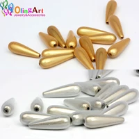 olingart 30mm 12pcslot gold silver color 3d illusion miracle acrylic spacer bead bubblegum fantasy diy bracelet jewelry making
