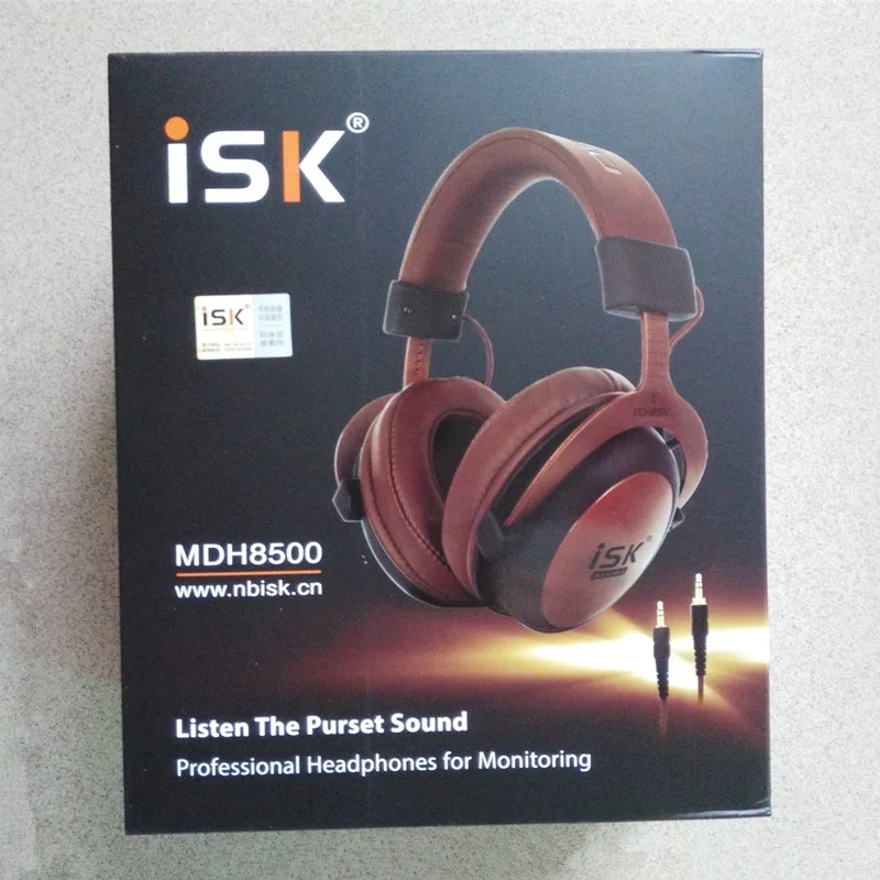 with retail box ISK MDH8500 профессиональный монитор студийные наушники закрызакрытые динамические мощные DJ Наушники Hi-Fi гарнитура Auriculars - Цвет: with retail box
