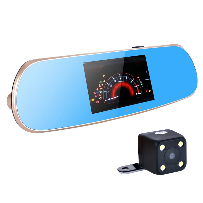 5 дюймов дюймовый HD Android GPS навигации вид сзади автомобиля DVRs Доль видеокамера FM 8