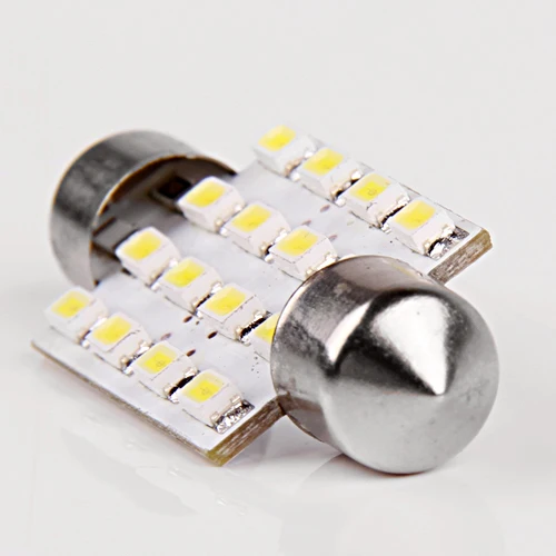 

2PCS 3528 16SMD 16LED Pure White Car Interior Dome C5W Festoon Bulb Light Lamp 42mm41mm 1210 16smd