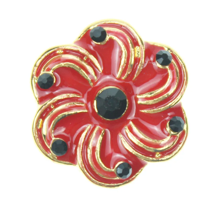 Красивые цветы на кнопках 4 цвета повседневные подходят для бутонов 18 мм женщин