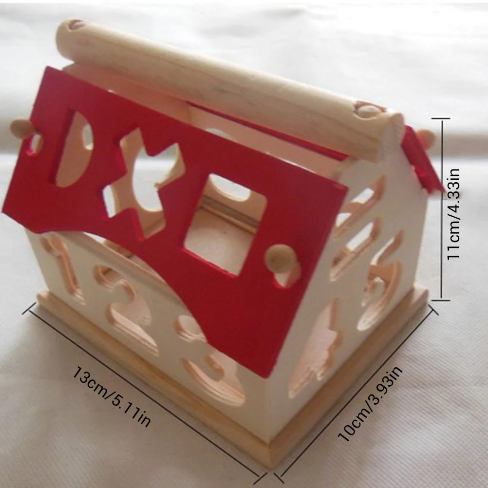 Деревянные игрушки дом цифры буквы разноцветные строительные блоки для детей