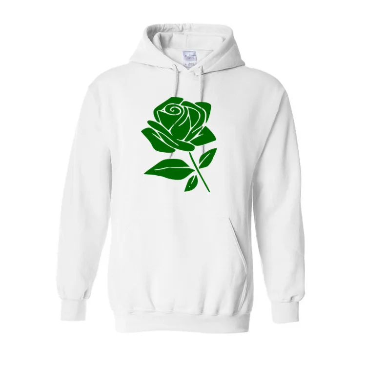 

Fashion Men Hoodies Casual Pullovers Male Tracksuit Hooded Beautiful Rose Print Hip Hop casual Pullover Male zipper Hoody
