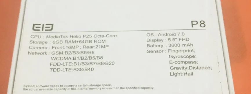 Б/у оригинальная кнопка датчика отпечатка пальца для Elephone P8 Helio P25 Octa Core 5 &quotFHD