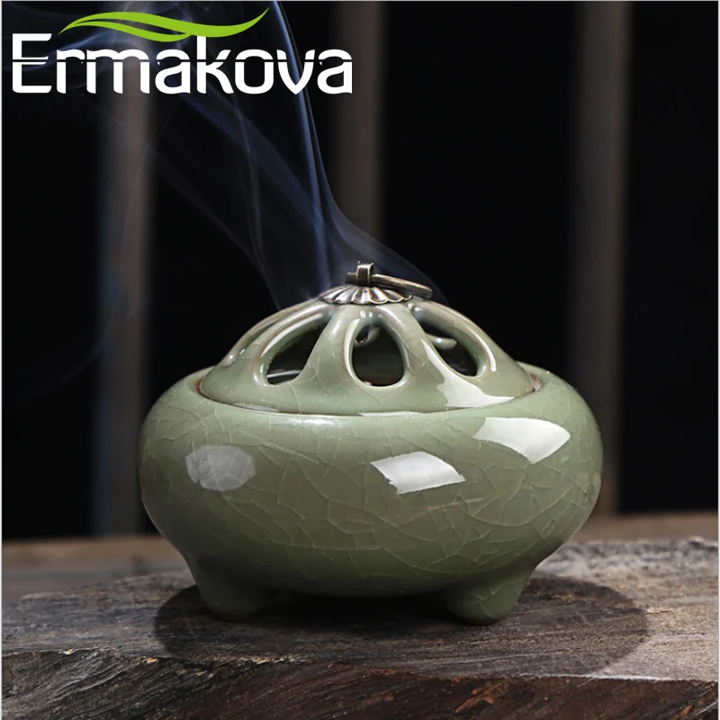 Керамическая катушка ERMAKOVA башня благовония горелки фарфор Круглый сандаловое