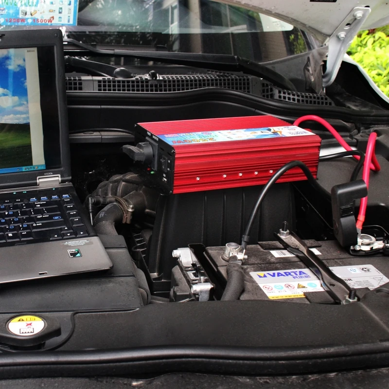 Автомобильный инвертор напряжения 2500 Вт 12 В постоянного тока в 220 переменного