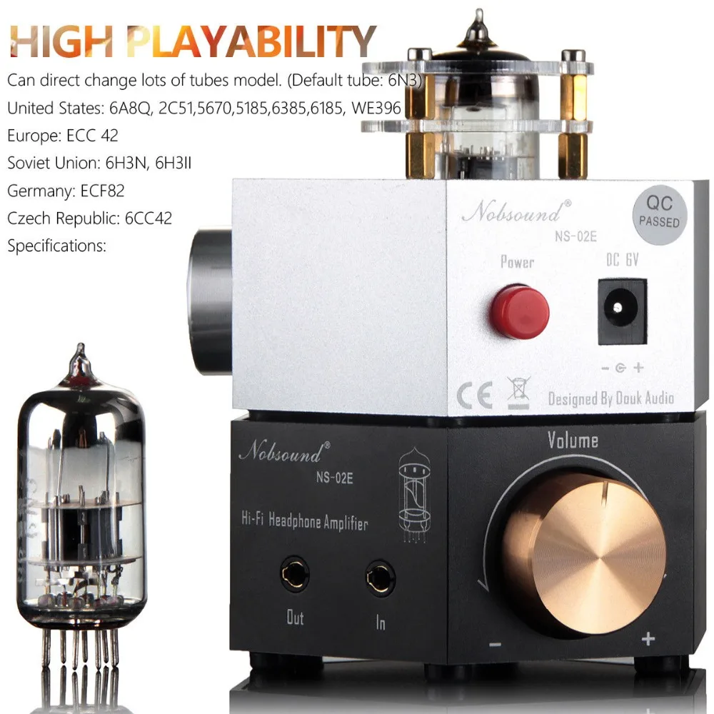 Вакуумный трубчатый усилитель Douk Auido Mini Class A 6N3 стерео Hi Fi для наушников